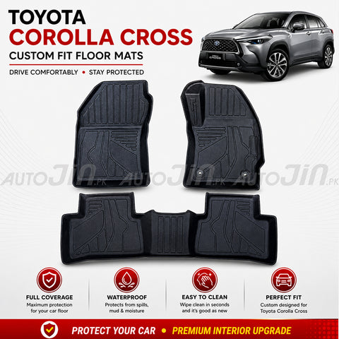 Toyota Corolla Cross 2022-2025 TPE Floor Mats Premium
