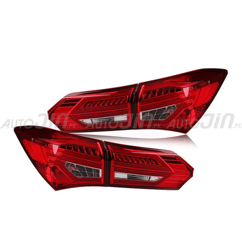 Toyota Corolla 2014-22 Audi Style Tail light Red and White