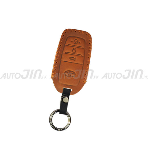 Toyota Fortuner 2016-20 Leather Key Cover Brown