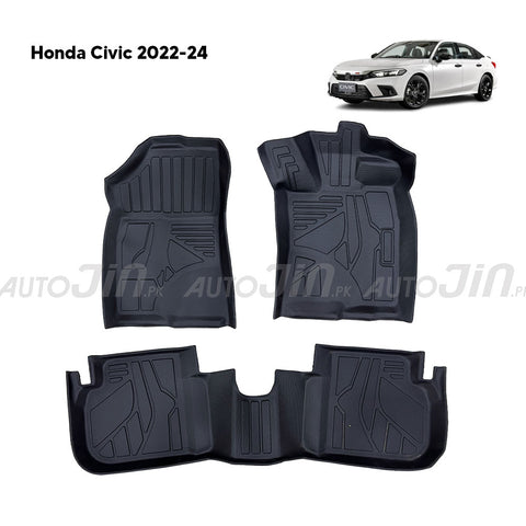 Honda Civic 2022-2024 TPE Floor Mats Premium