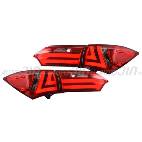 Toyota Corolla 2014-22 Tail Light Lexus Style Red and White