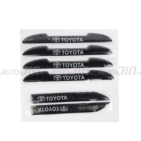 Toyota Logo Car Door Guard Rearview Mirror Protector Cover Carbon