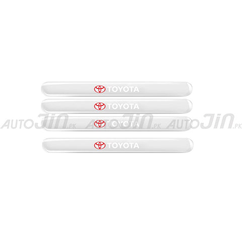 Toyota Logo Rubber Door Handle & Mirror Protector Transparent