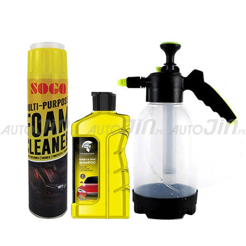 2L Spraying Bottle + Shampoo 450ML + Multi-purpose Foam Cleaner