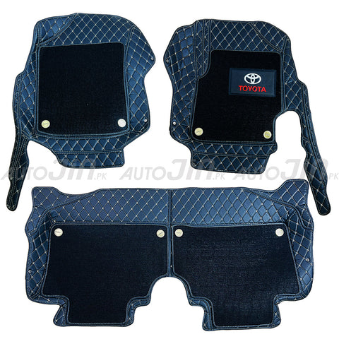 SOGO Luxury 9D Toyota Yaris Mats with Carpet - Black and Beige 2020-23