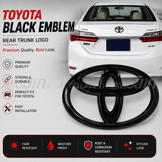 Toyota Corolla 2016-2020 Black Trunk Back Logo Emblem 1000