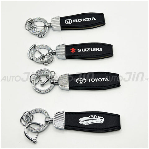 Luxury Genuine Leather Strap Keychain