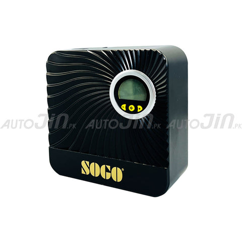 Sogo Air Compressor Pump With Digital Display 12V DC - Tire Inflator for Car & Motorcycle - P0-6B