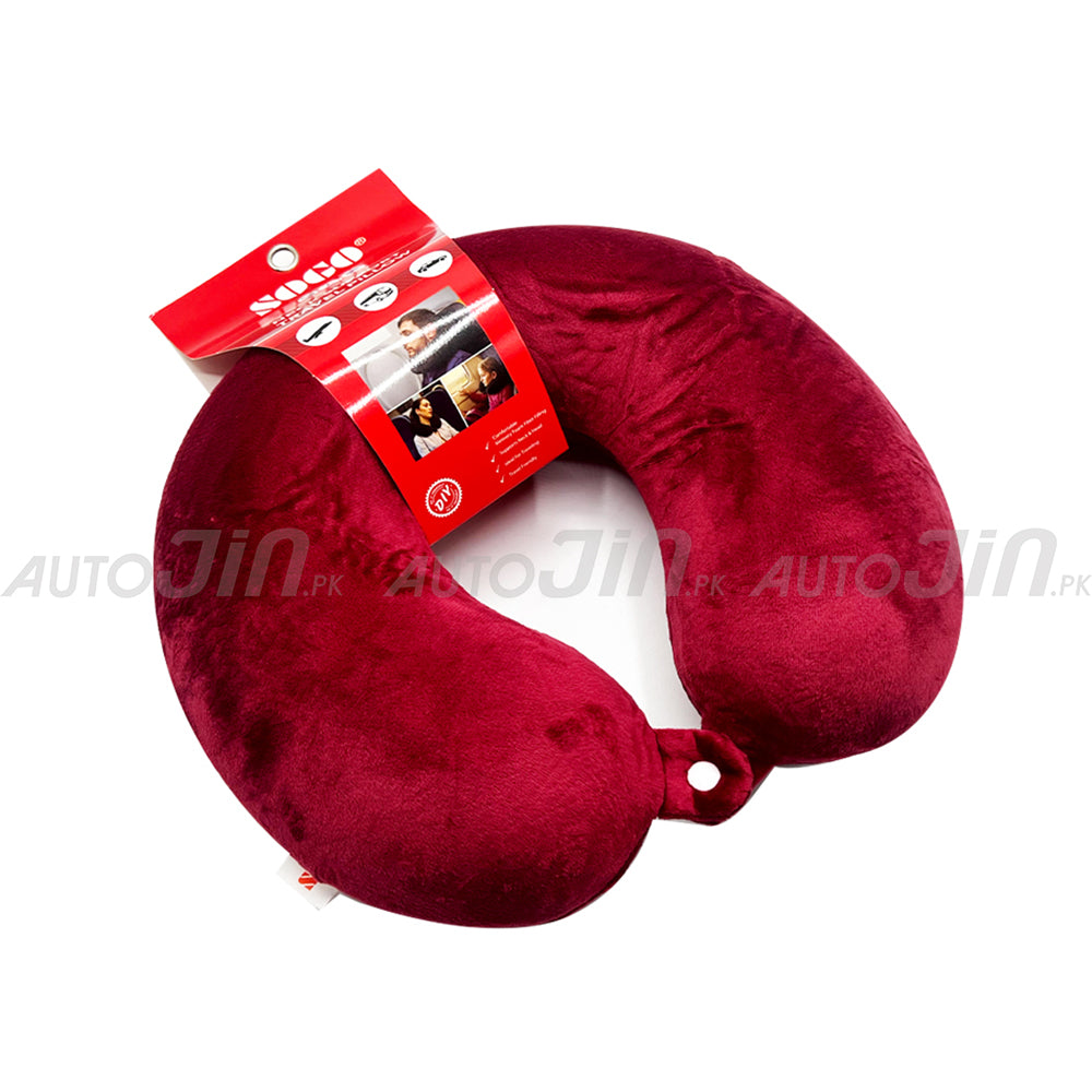 Sogo U-Shaped Velvet Neck Support Pillow for Travel, Sleeping Rest, Car, Home & Office Pack of 1