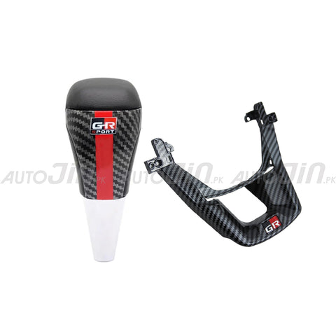 Toyota Hilux Revo/Fortuner GR Carbon Fiber Gear Shift Knob & Steering Wheel Trim Pack of 2