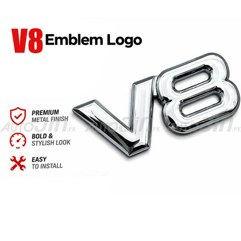 3d V8 Logo Emblem For Toyota Land Cruiser