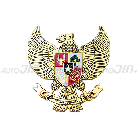 Bhinneka Tunggal Ika Eagle Emblem Golden