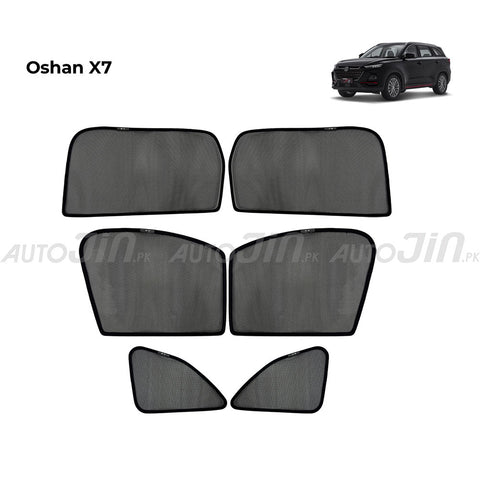 Changan Oshan X7 Magnetic Window Sun Shades - 6 Pcs