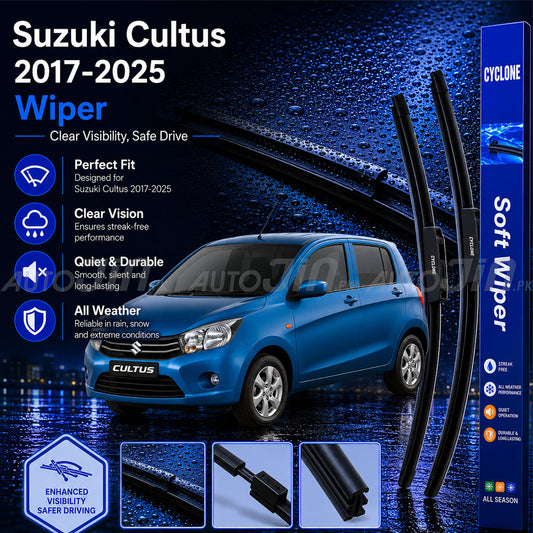 Cyclone Suzuki Cultus 2017-2026 Wiper Balde Soft Windshield 1000