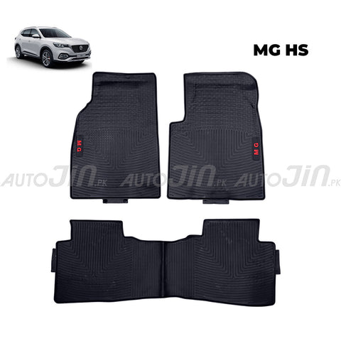 MG HS 2021-24 Latex Imported Rubber Floor Mats Black