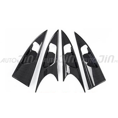 Honda Civic 2016-21 Inner Door Handle Bowl Carbon Cover