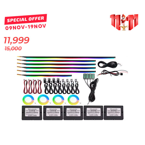 RGB Interior 22 in 1  Interior Hidden Acrylic Light Controlled Symphony Atmosphere Lamp (22LED)