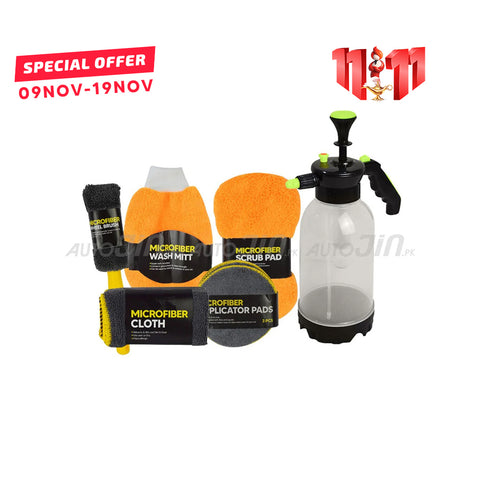 2L Portable Water Spraying Bottle With Gladiator 9 Pcs Microfiber Kit