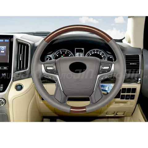 TOYOTA LAND CRUISER WOODEN TEXTURE & LEATHER STEERING 2015-2019