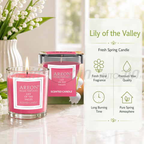 Areon Home Perfume Candle - Lily of the Valley - 120g
