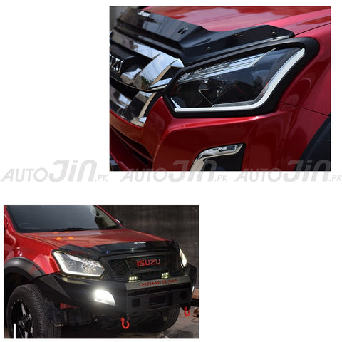 Isuzu D-Max Headlight LED Cover Black - 2018-2020