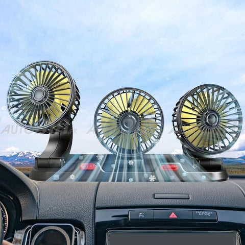 SOGO Three-Head Fan Long Neck 360° Rotation 12v - Thunder