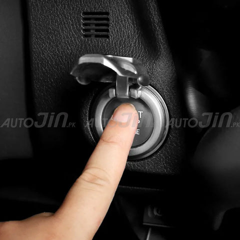 Hyundai Logo Engine Start Stop Switch Button Push Button Cover Carbon