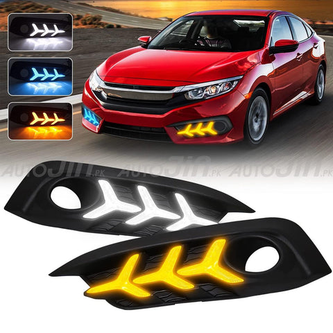 Honda Civic 2016-2021 Fog Lights DRL Cover V3