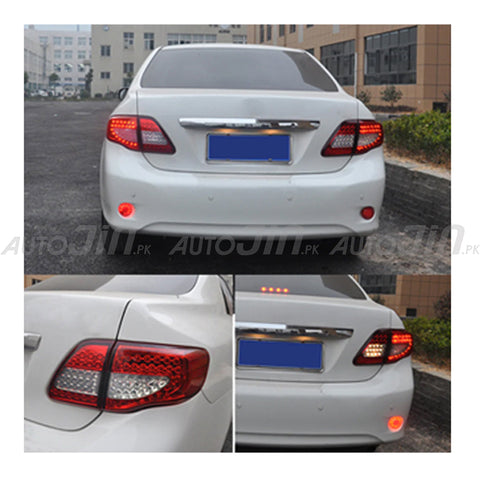 Toyota Corolla 2008-14 Tail Lights Red and Clear