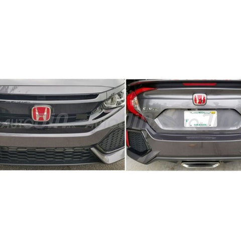 Honda Civic 2016-21Red Logo Front And Rear