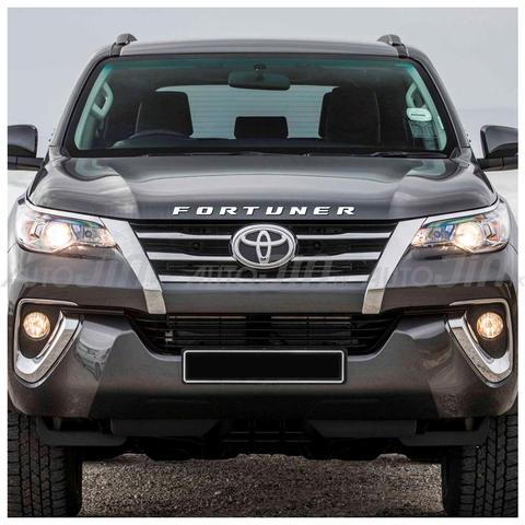 Toyota Fortuner 3D Letters Stickers Logo Emblem Alphabets Decals Bonnet