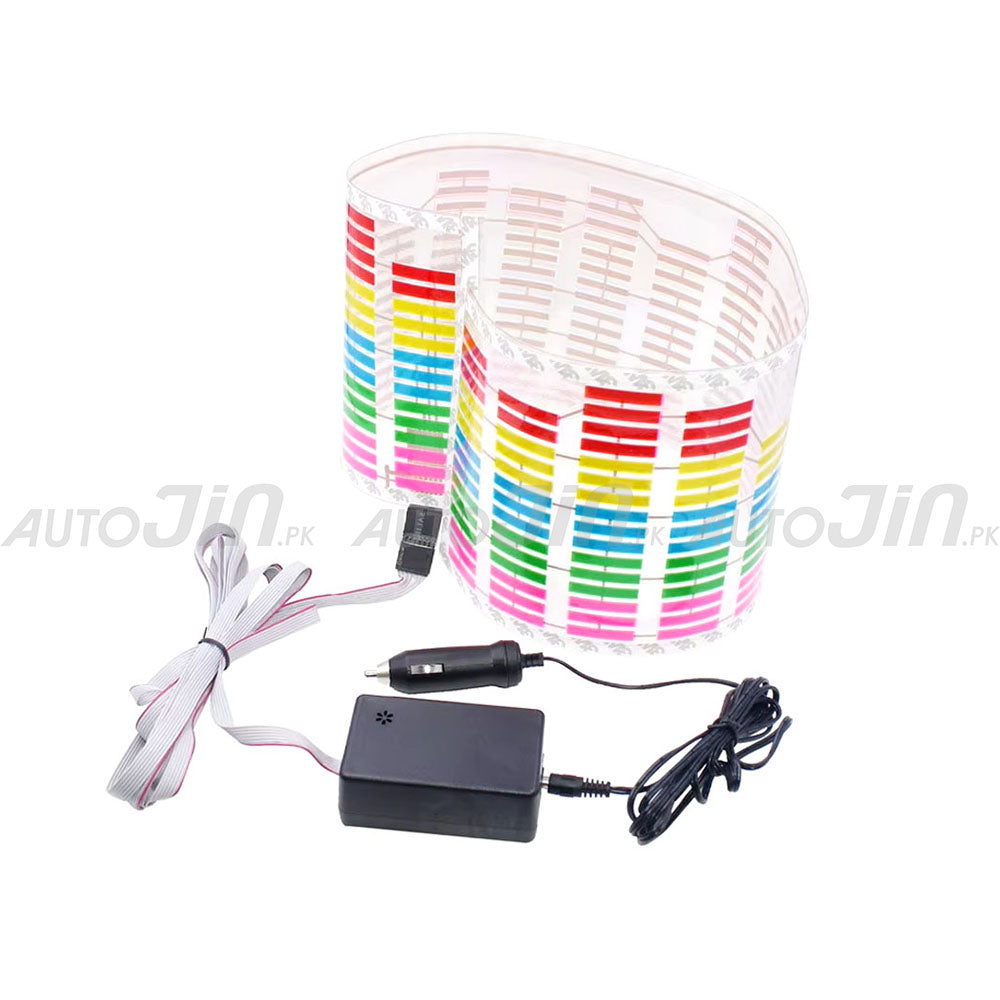 LED Neon Car Light Decoration Window Sticker Music Rhythm Sound Activated Equalizer Flash Strobe Emergency Light