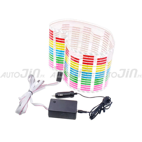 LED Neon Car Light Decoration Window Sticker Music Rhythm Sound Activated Equalizer Flash Strobe Emergency Light