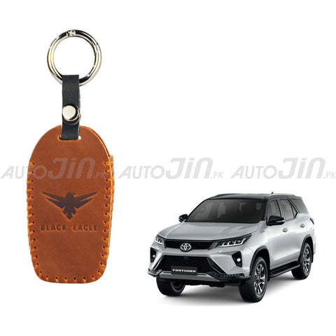 Toyota Fortuner 2021 Leather Key Cover Brown