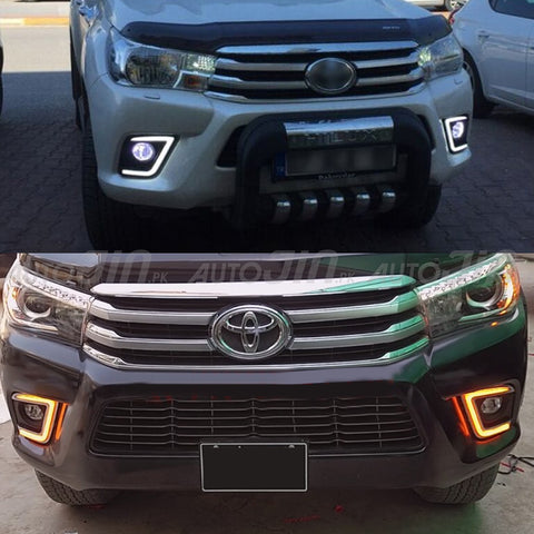 Toyota Hilux Revo Fog Lamp DRL Covers - Model 2016-2020