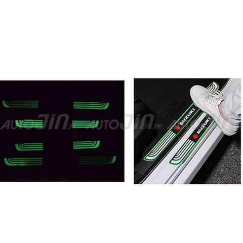 Neon Toyota Logo Rubber Door Sill Protector