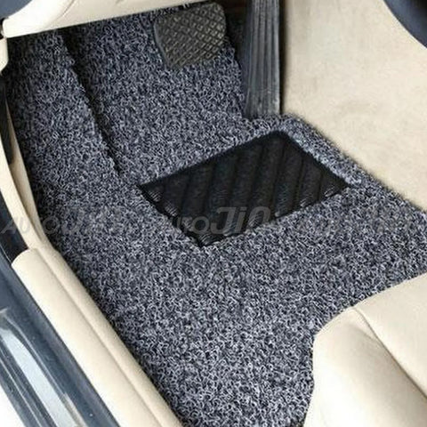 Sogo Universal Car Grass Floor Mats In Roll Custom Fitting Premium Quality - Grey & Black