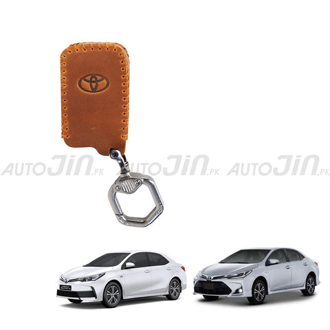 Toyota Corolla 2017-21 Leather Key Cover Brown