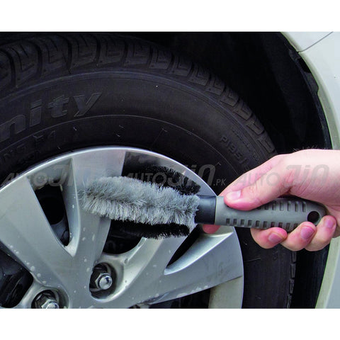 Car Rim Brush Double Side Grey & Black