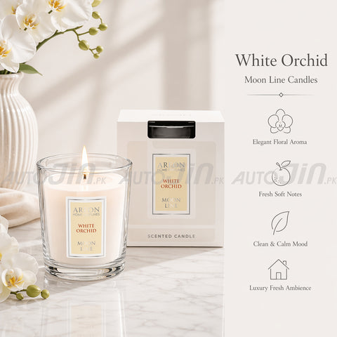 Areon Moon Line Candle - White Orchid