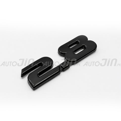 2.8 Black Rear Trunk Logo Emblem For Toyota Fortuner