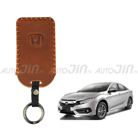 Honda Civic 2016-21 Leather Key Cover Brown