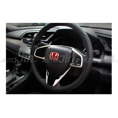 Honda Steering Logo Red And Chrome