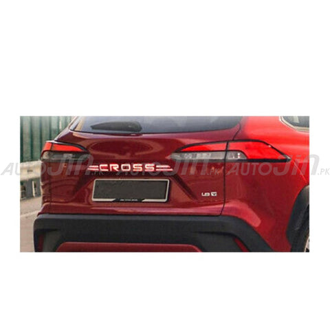 Toyota Corolla Cross Trunk Garnish Chrome Black with LED