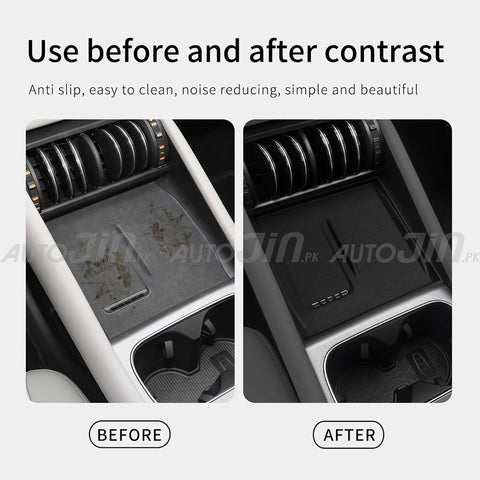 Byd Atto 3 Wireless Charging Silicone Anti-Slip Mat Interior Organizer - Black