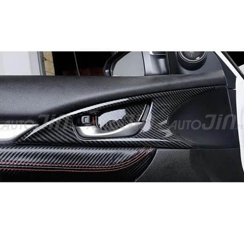 Honda Civic 2016-21 Inner Door Handle Bowl Carbon Cover