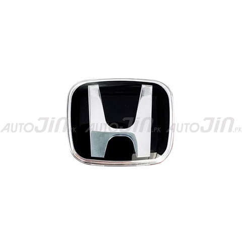 Honda Steering Wheels Logo Emblem Black & Chrome