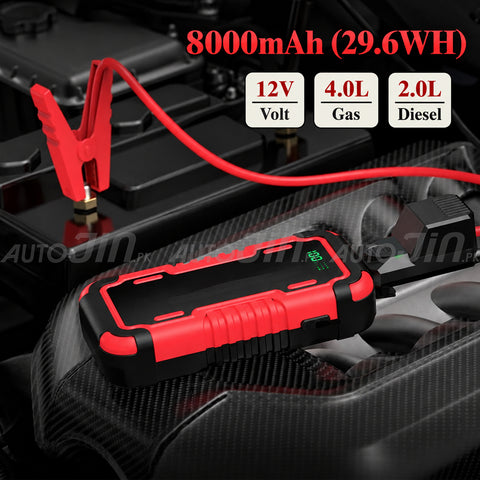 Sogo Bugatti X7 Multi-Function Car Jump Starter & Air Compressor (8000mAh)