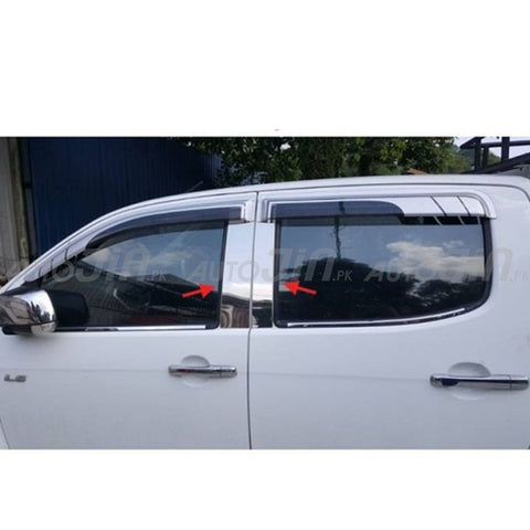 Isuzu D-Max Door Pillar Chrome Trims Thailand - 2018-2020