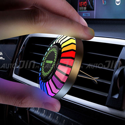 Car Rhythm RGB Air Freshener - Sound Control RGB Light With AC Grill Air Freshener  - Honda Logo